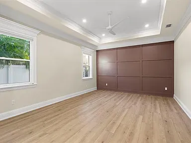 LVP bedroom accent wall Holiday FL