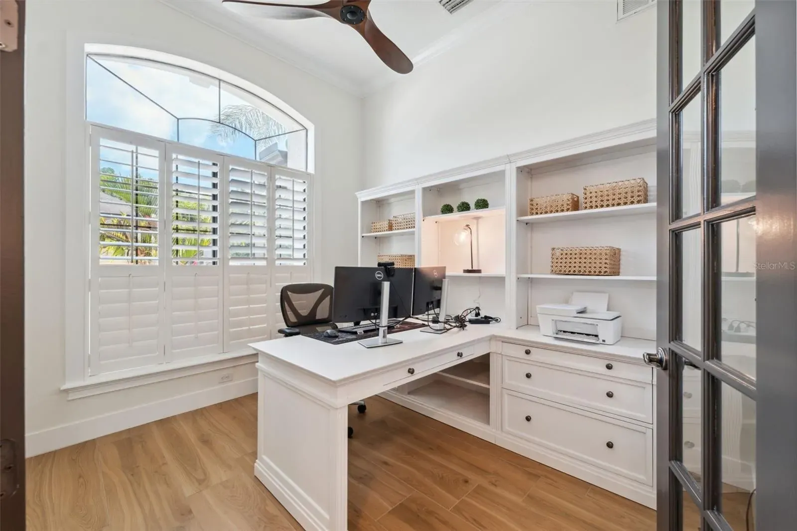 Wood-look tile home office Holiday FL